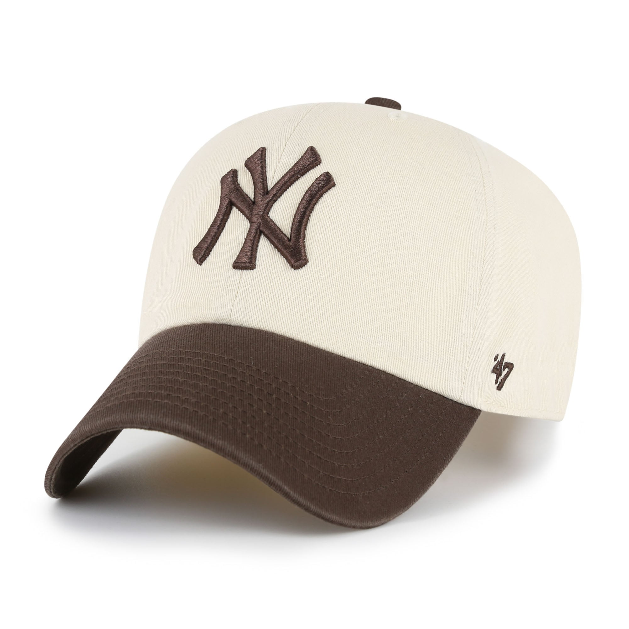 Unisex '47  Natural/Brown New York Yankees Two-Tone Fashion Clean Up Adjustable Hat