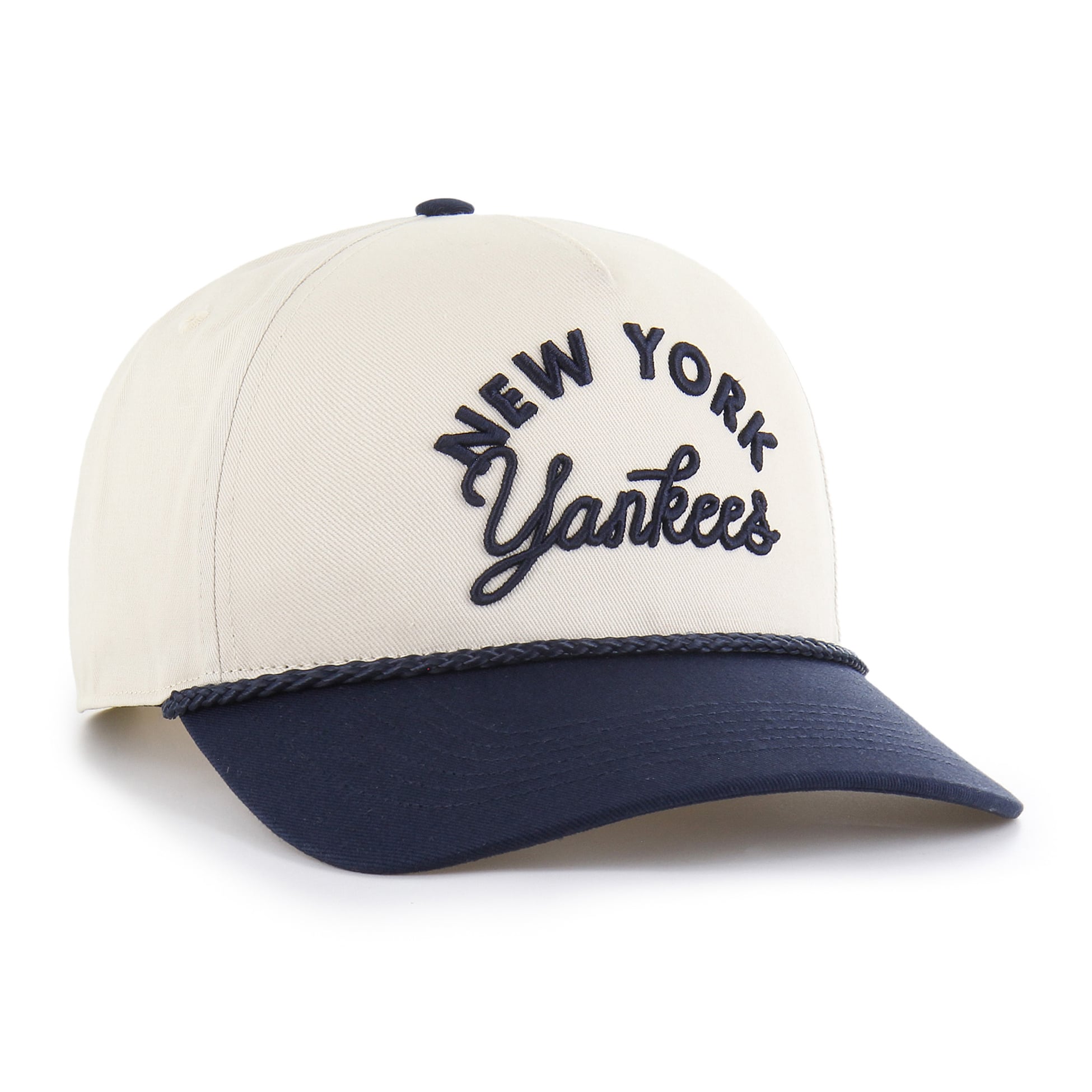 Unisex '47 Natural/Navy New York Yankees Rope Script Hitch Adjustable Hat