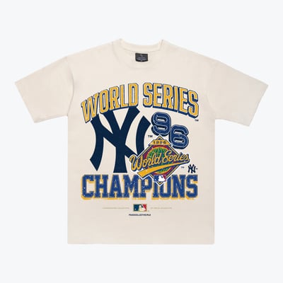 T-shirt unisexe New York Yankees Peace Collective, champions des World Series 1996 - Crème