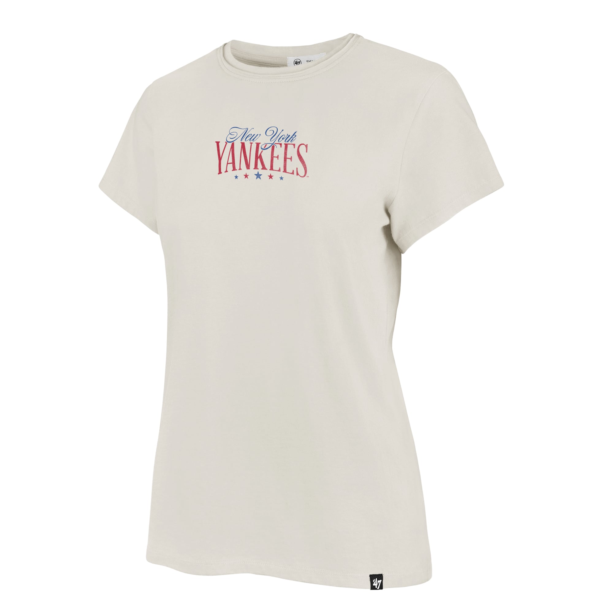Women's '47 Cream New York Yankees Bow Burst Frankie T-Shirt