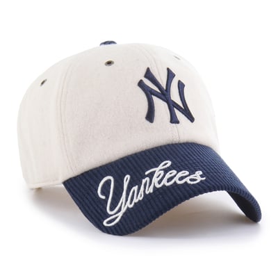 New York Yankees '47 Women's Rope Script Clean Up Adjustable Hat - Natural/Navy