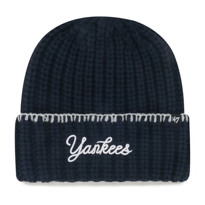 New York Yankees '47 Women's Blanket Stitch Cuffed Knit Hat - Navy