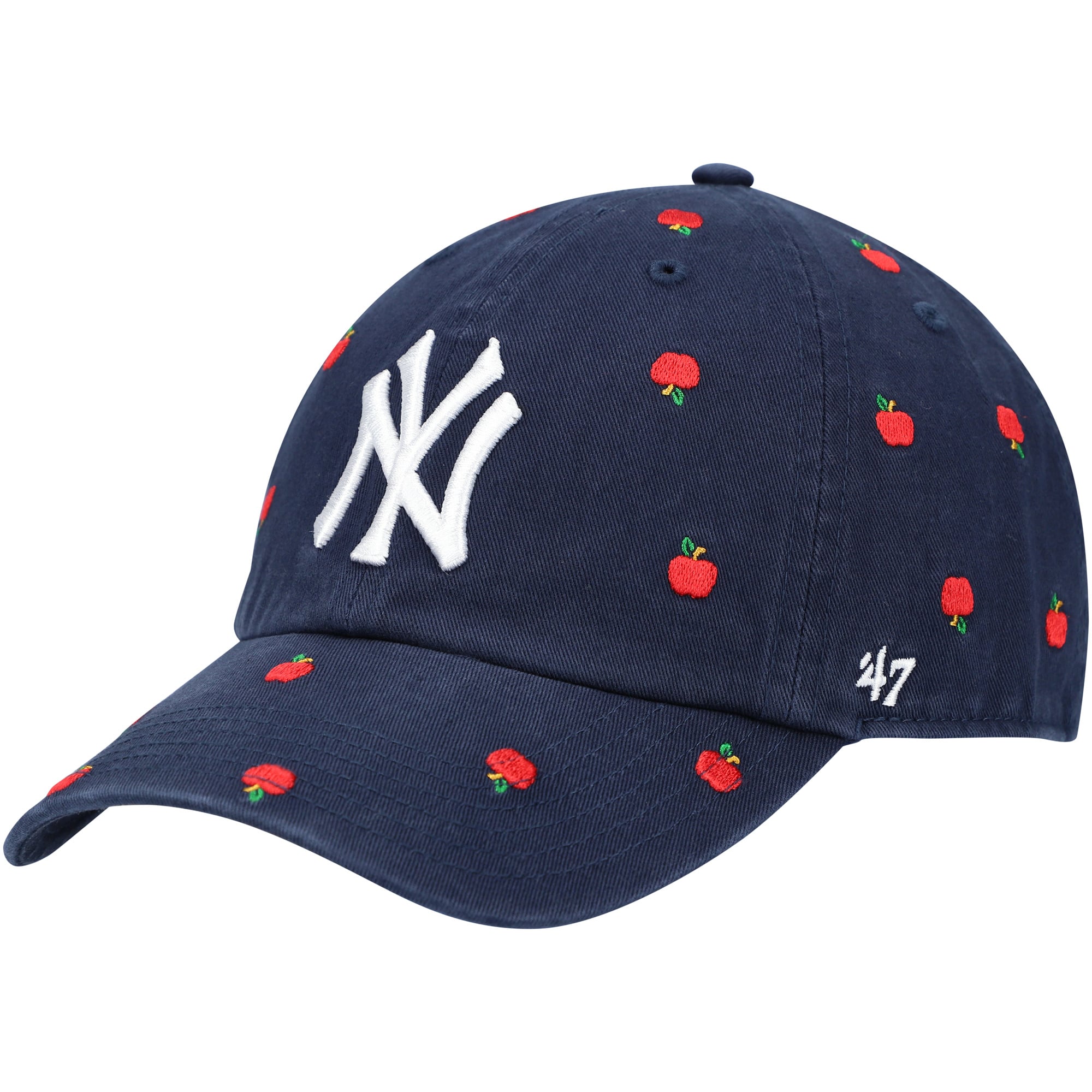 47 brand New York Yankees confetti icon apple baseball cap hat 47 Brand New York Yankees White Confetti Icon 47 Clean Up  main image 3