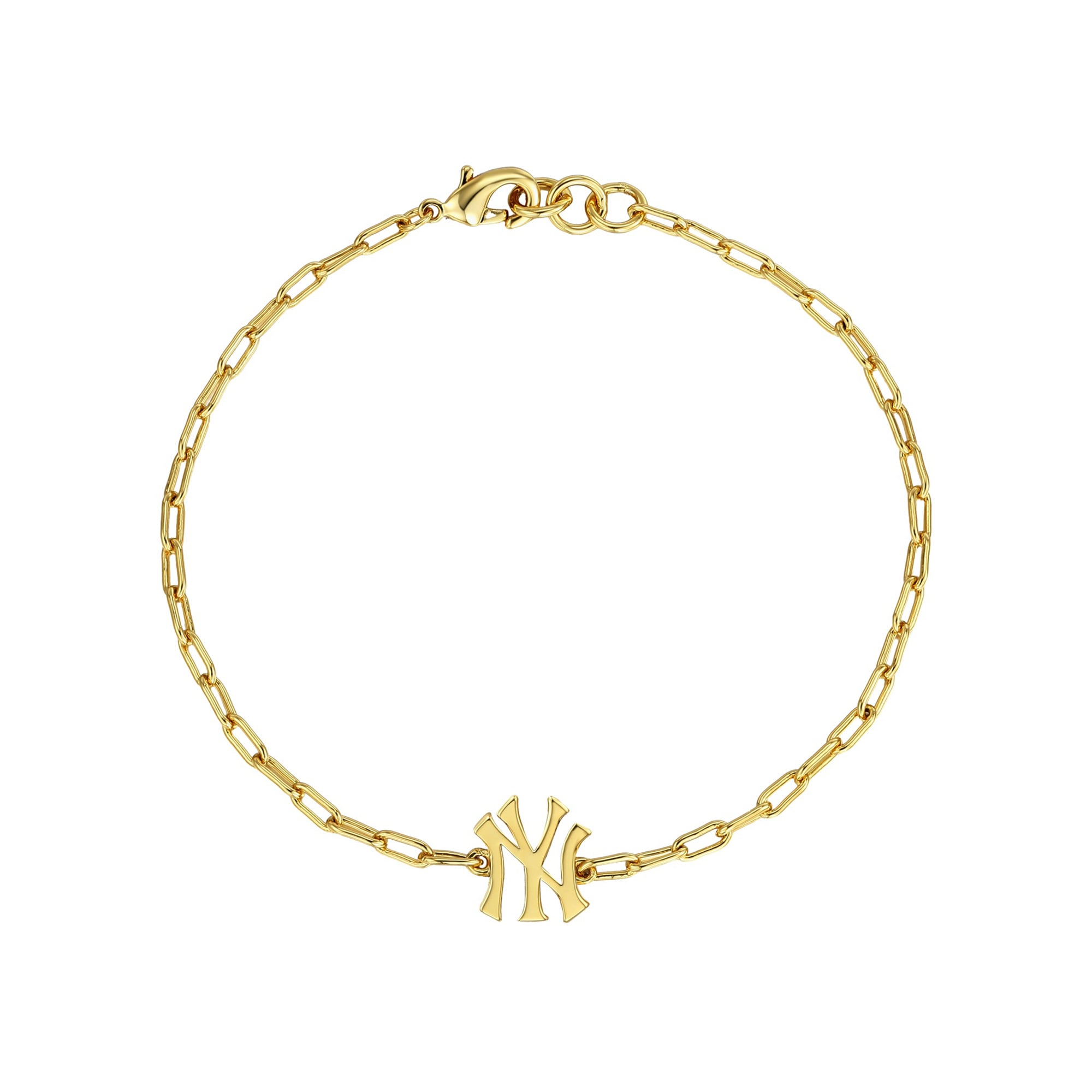 Women's by Jill Martin  Gold New York Yankees Classic Paperclip Bracelet