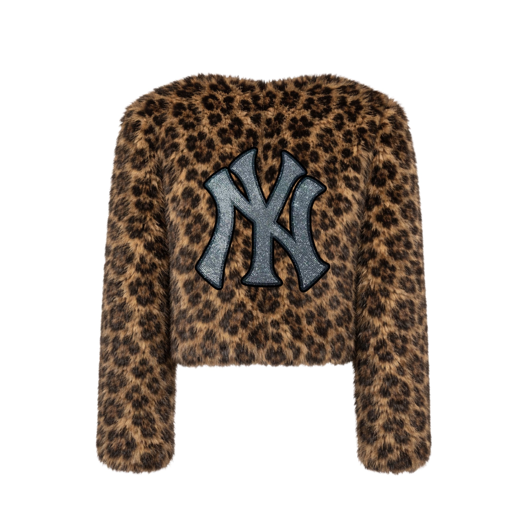 Women's by Jill Martin  White New York Yankees Faux Fur Jacket