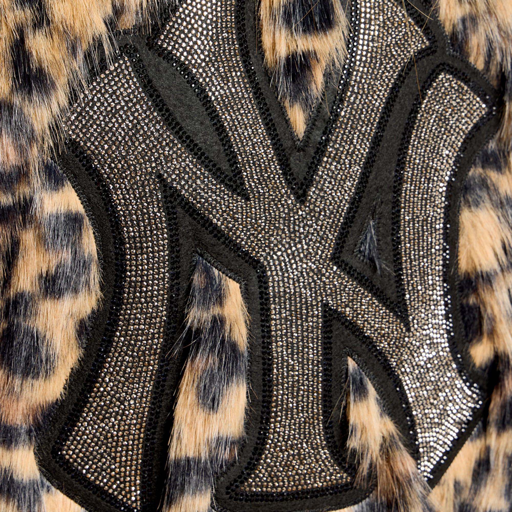 Women's by Jill Martin  White New York Yankees Faux Fur Jacket