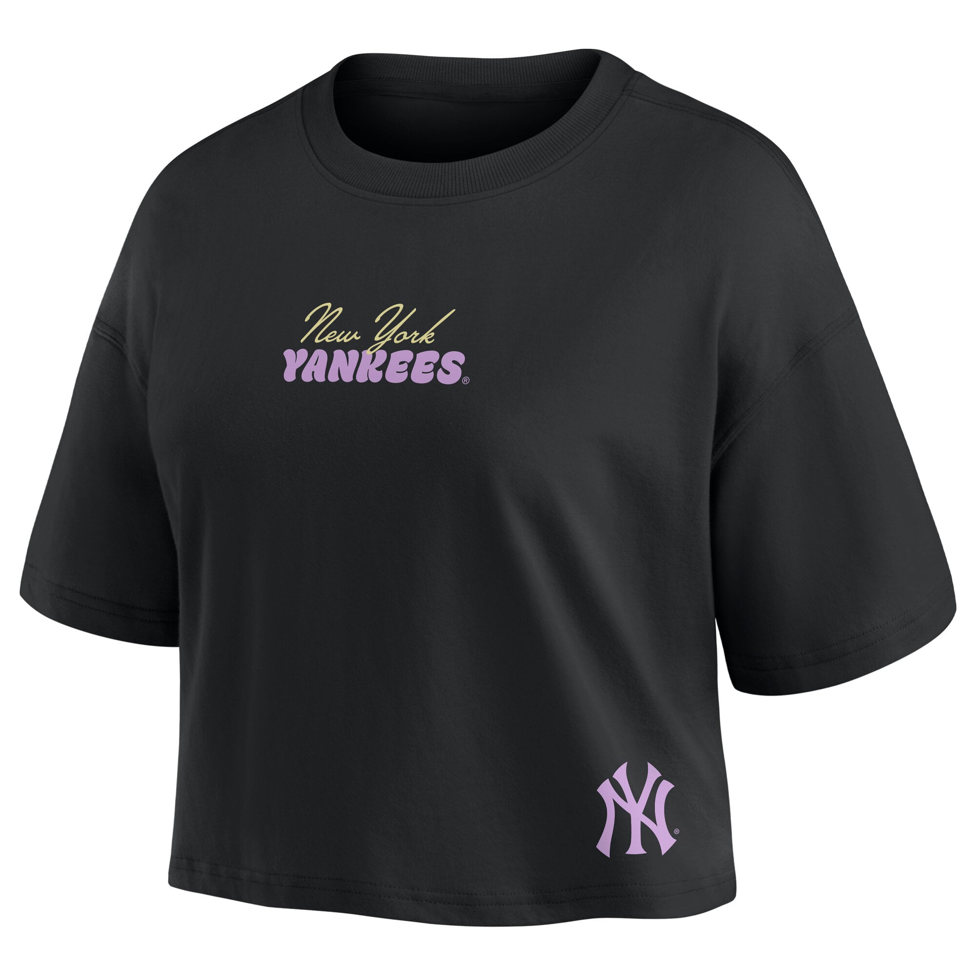 Women's Fanatics Aaron Judge Black New York Yankees Cropped Name & Number T-Shirt