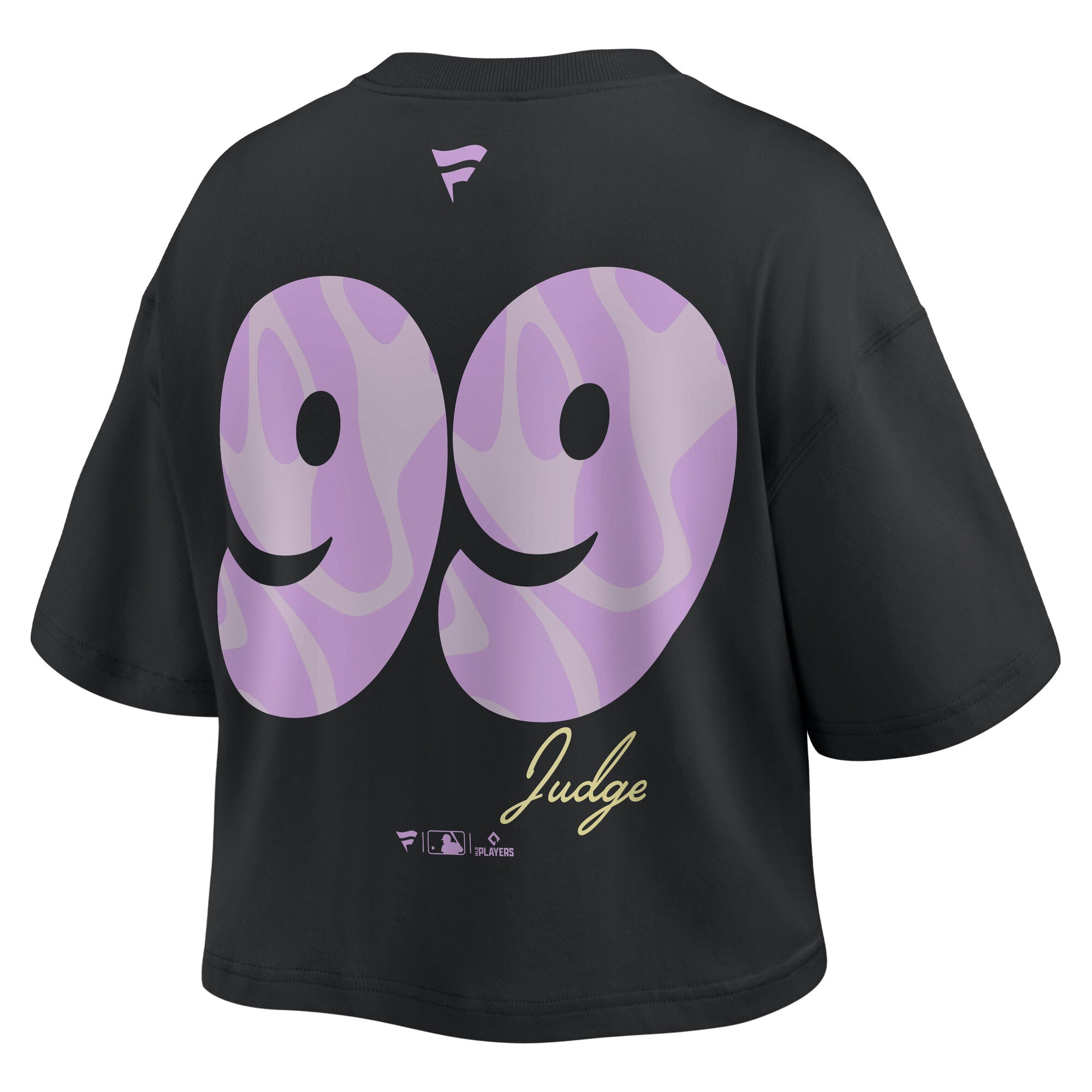 Women's Fanatics Aaron Judge Black New York Yankees Cropped Name & Number T-Shirt
