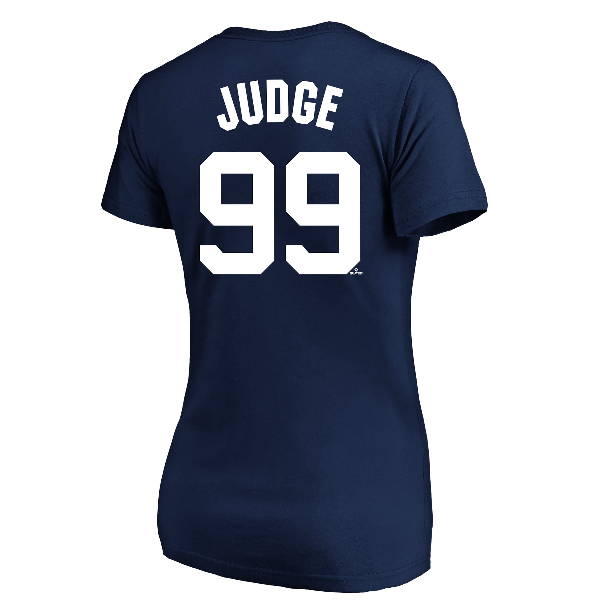 Women's Fanatics Aaron Judge Navy New York Yankees Plus Name & Number V-Neck T-Shirt