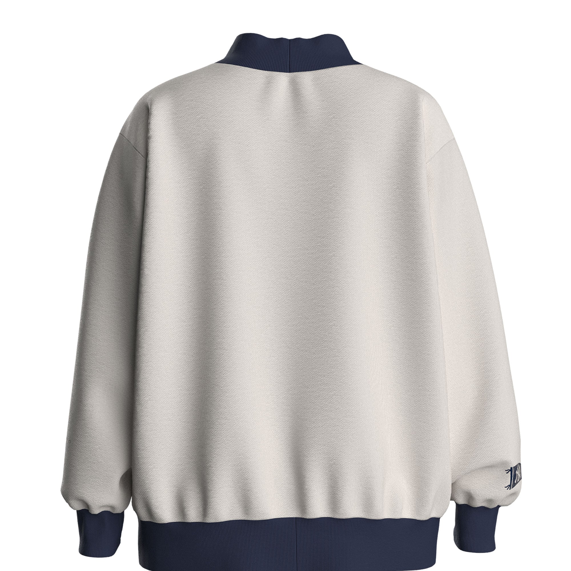 Women's Fanatics Cream New York Yankees City Abbreviation Funnel Neck Fleece Sweatshirt