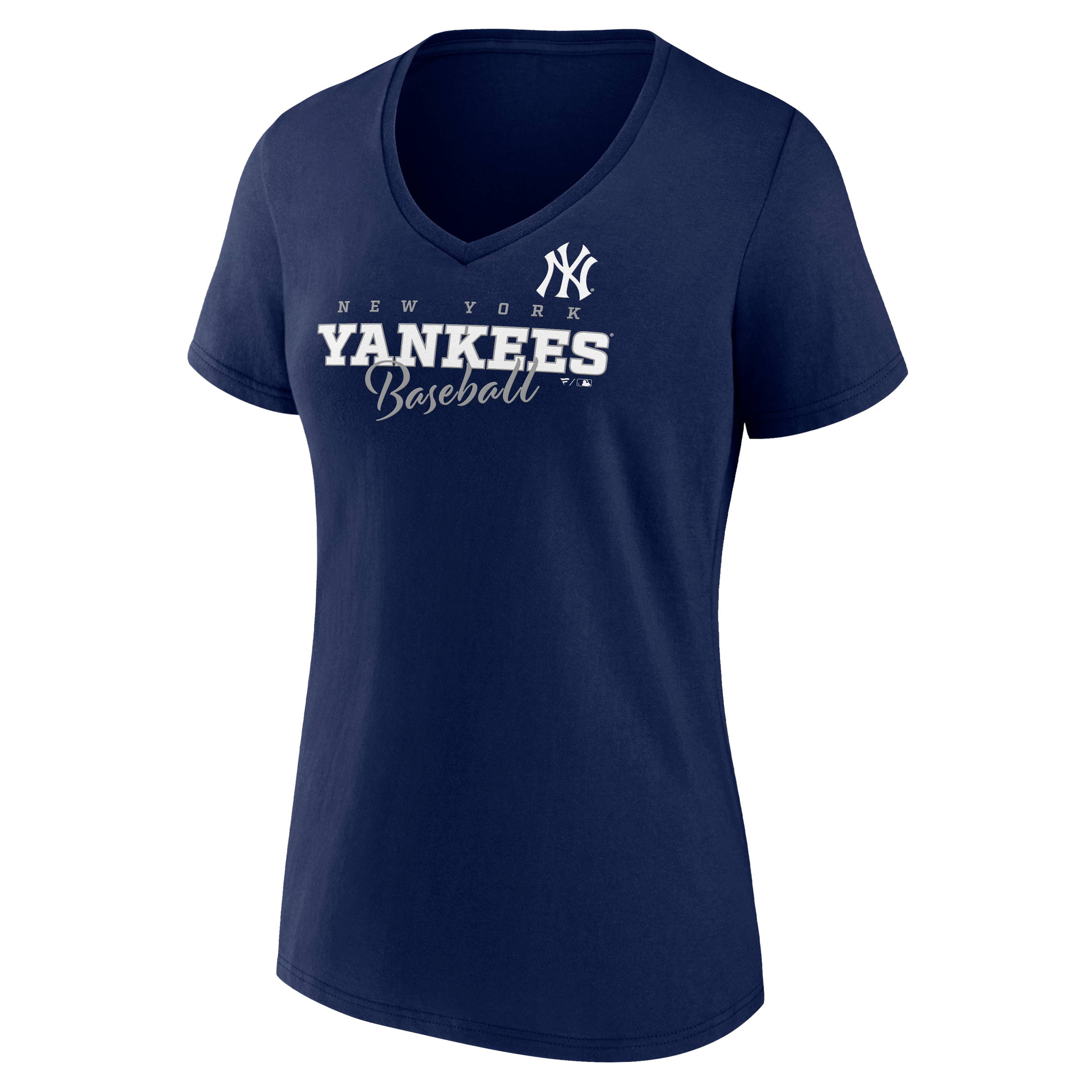 Women's Fanatics Navy New York Yankees Back Business V-Neck T-Shirt
