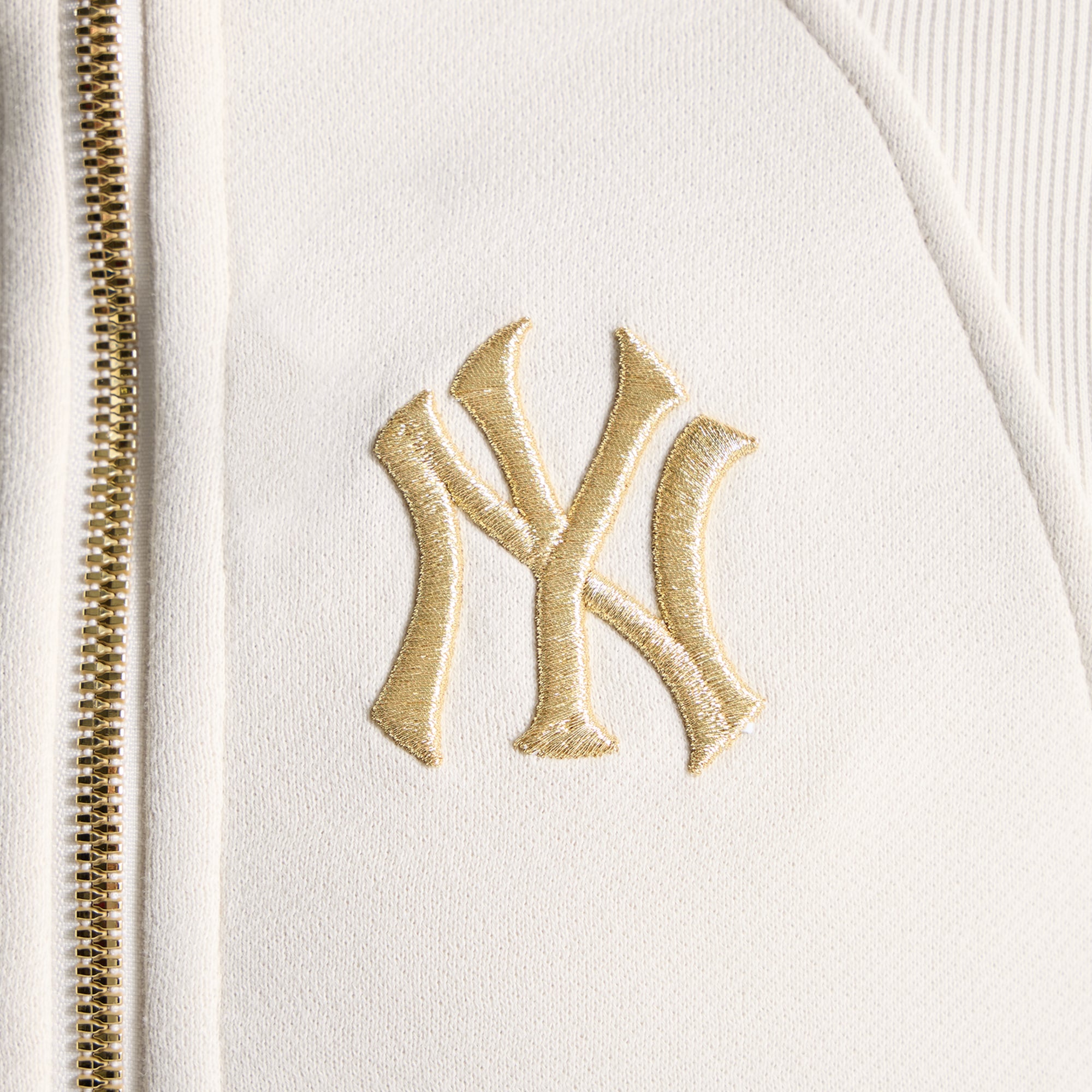 Sweat à capuche oversize demi-zip lululemon crème New York Yankees pour femme