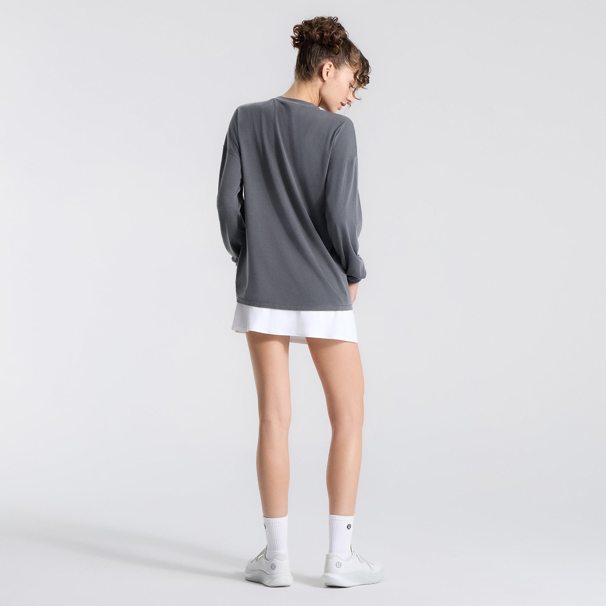 Women's lululemon Graphite Grey New York Yankees Easy Set Relaxed Fit Long Sleeve T-Shirt