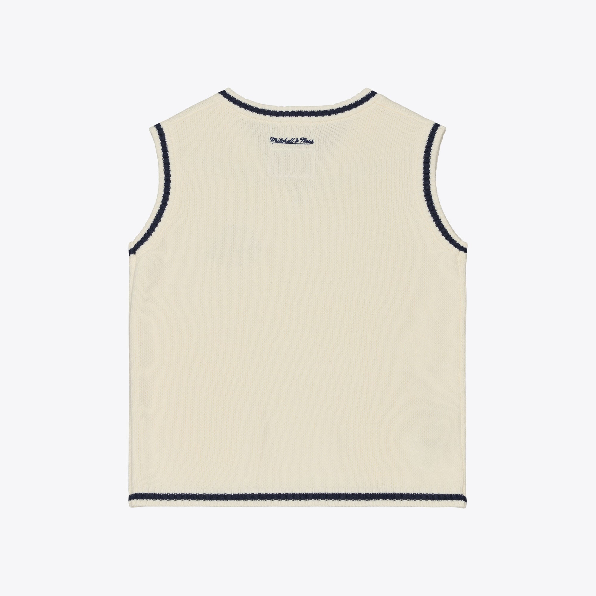 Gilet sans manches Mitchell & Ness crème pour femme, collection New York Yankees Cooperstown, style rétro.