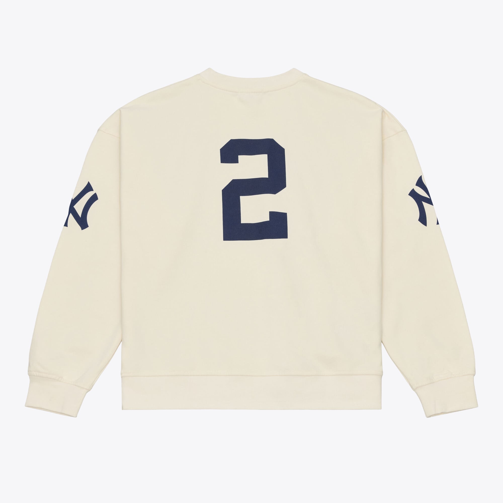 Women's Mitchell & Ness Cream New York Yankees Name Number Pullover