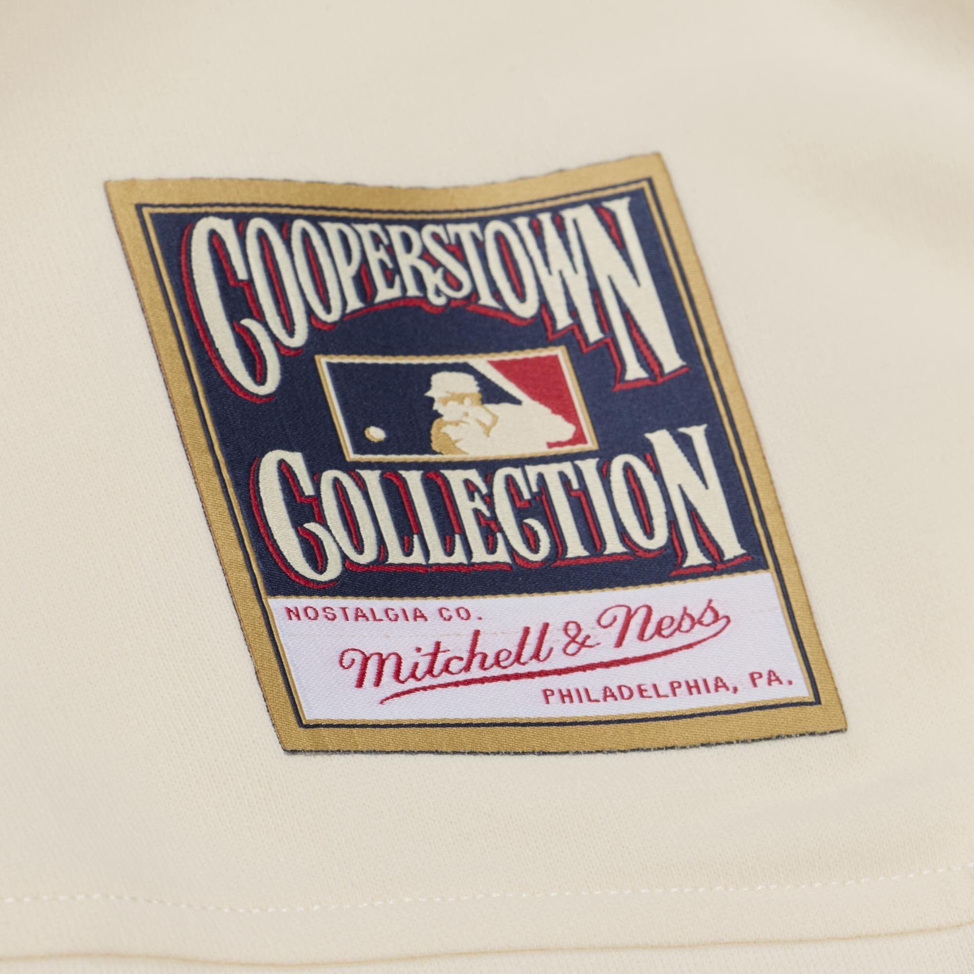 Women's Mitchell & Ness Cream New York Yankees Name Number Pullover