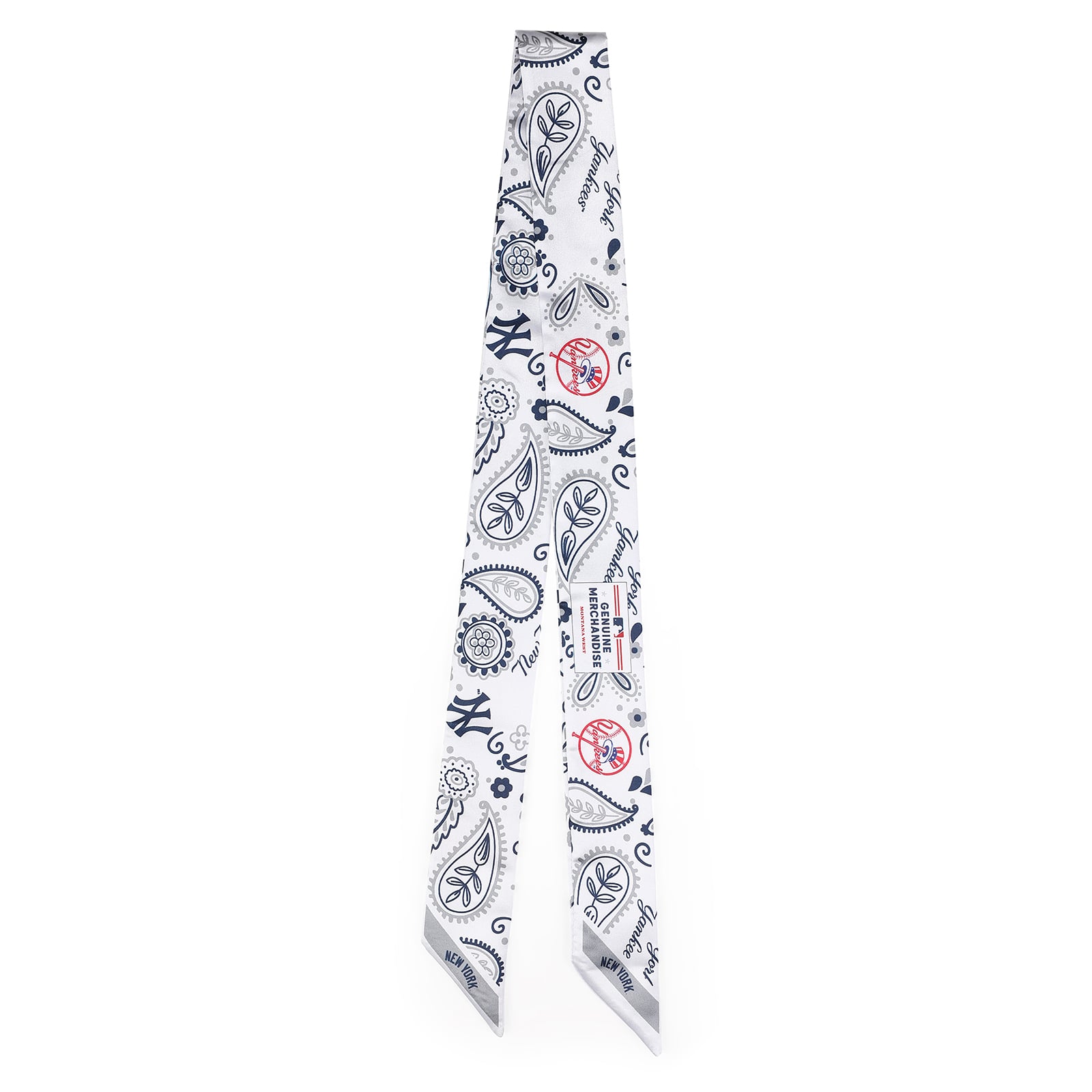Bandana/foulard/sac/écharpe Montana West blanc New York Yankees pour femme