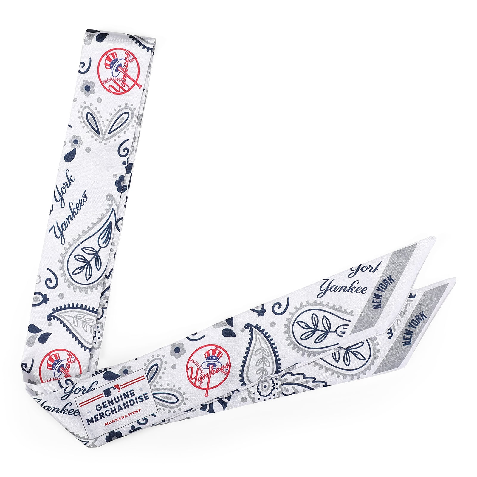 Bandana/foulard/sac/écharpe Montana West blanc New York Yankees pour femme