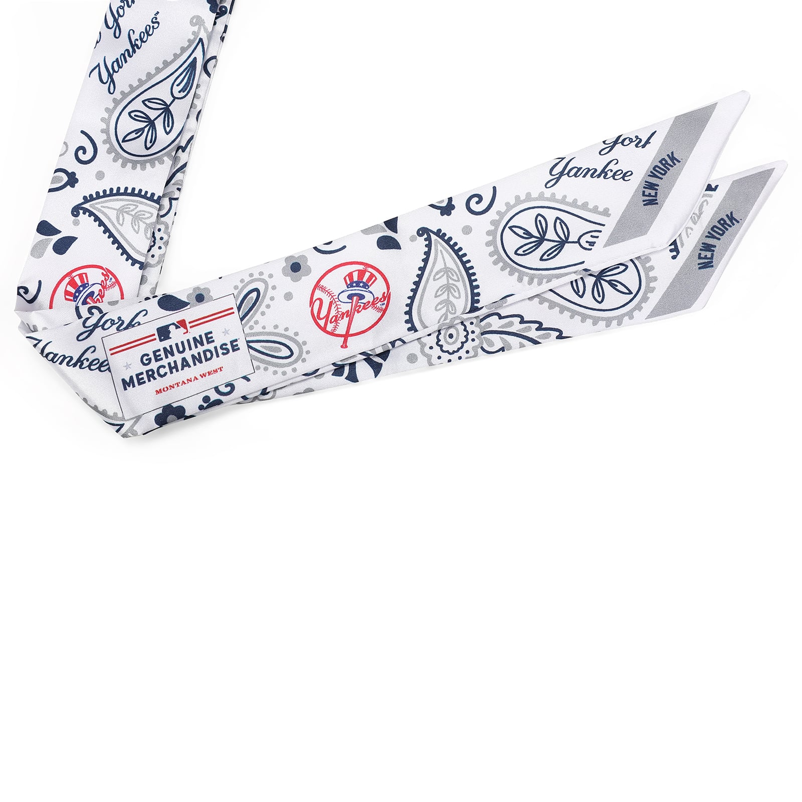 Bandana/foulard/sac/écharpe Montana West blanc New York Yankees pour femme