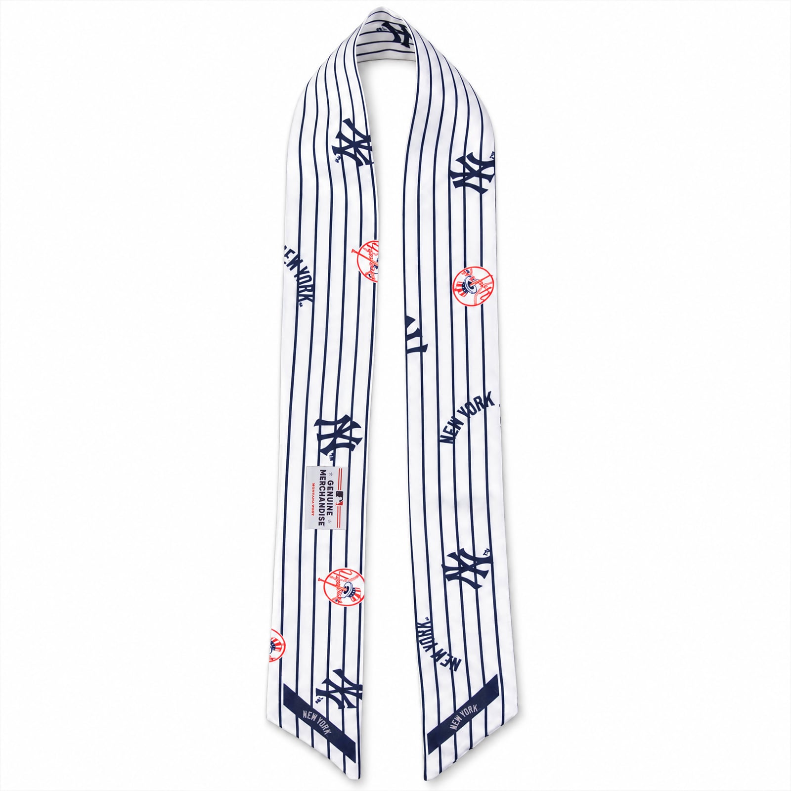 Sac-foulard à rayures blanches Montana West pour femme, motif Yankees de New York