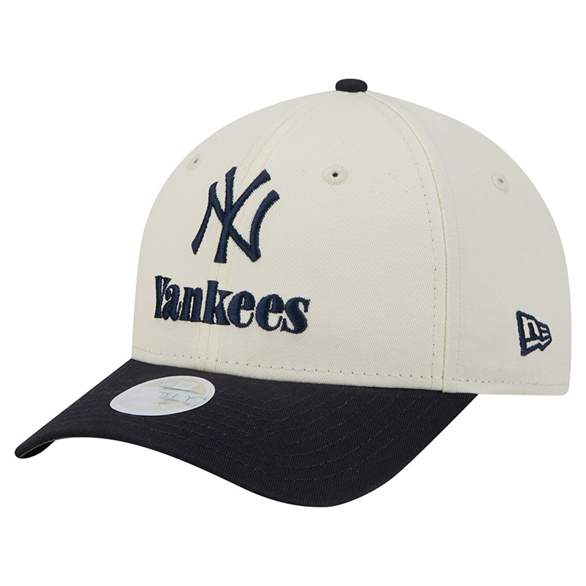 Women's New Era Cream/Navy New York Yankees Primary 9FORTY M-Crown Adjustable Hat