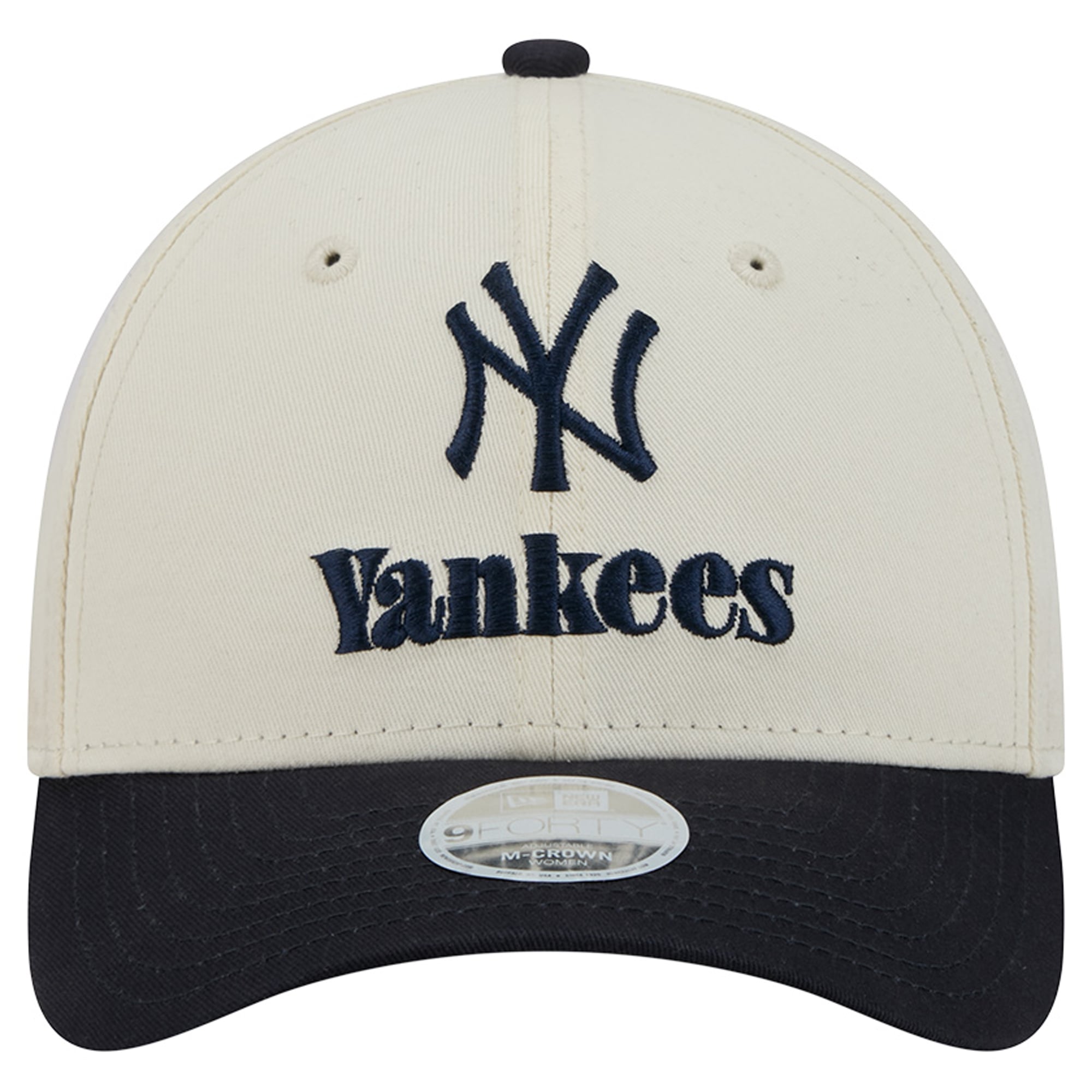 Women's New Era Cream/Navy New York Yankees Primary 9FORTY M-Crown Adjustable Hat