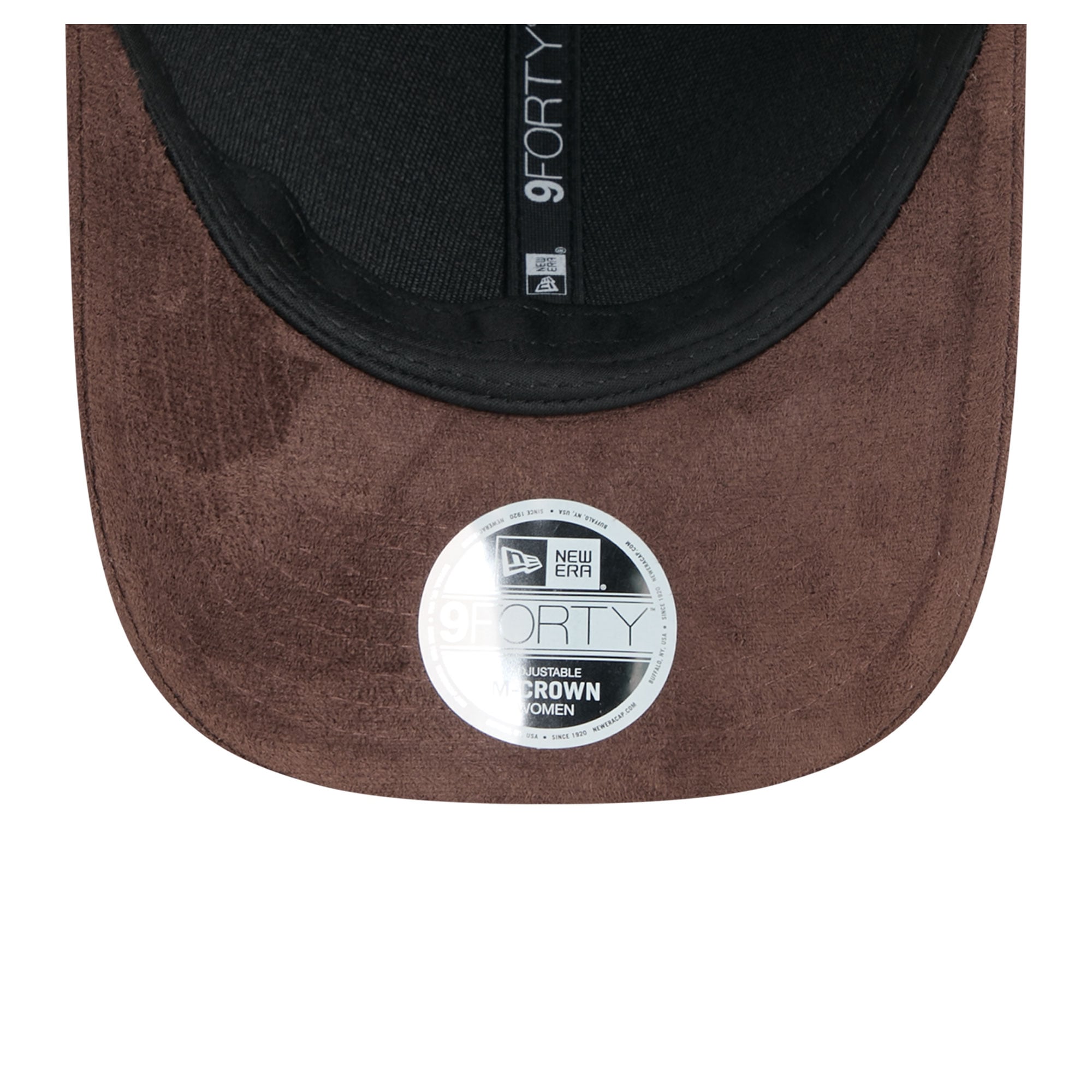 Casquette ajustable New Era 9FORTY M-Crown marron clair pour femme, New York Yankees, en fausse laine.