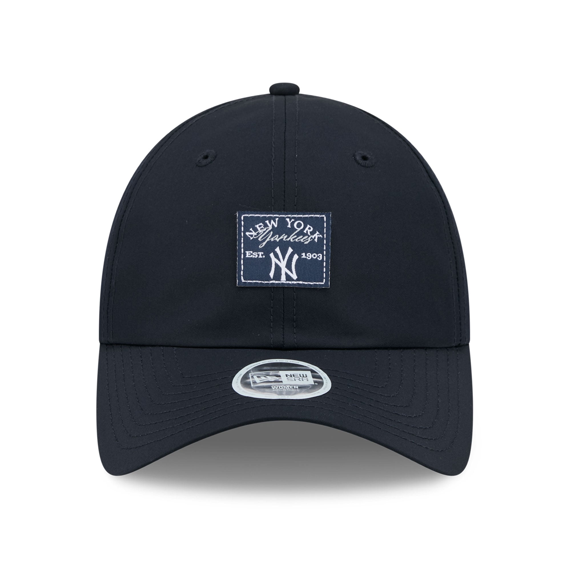 Women's New Era  Navy New York Yankees Patch Ponytail Adjustable Hat