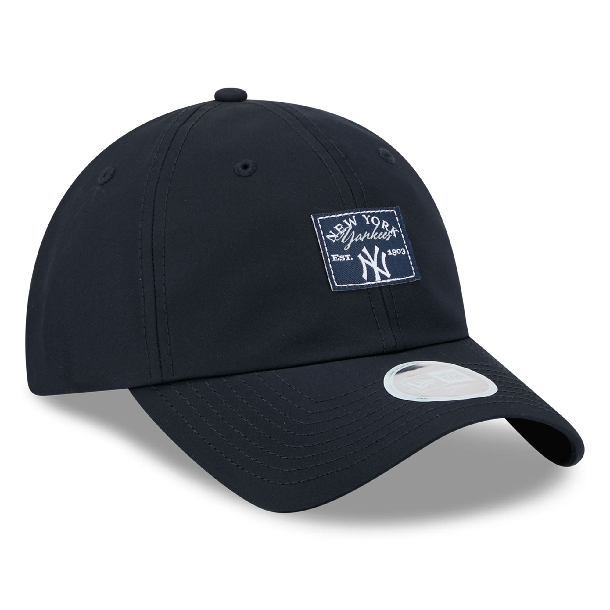 Women's New Era  Navy New York Yankees Patch Ponytail Adjustable Hat