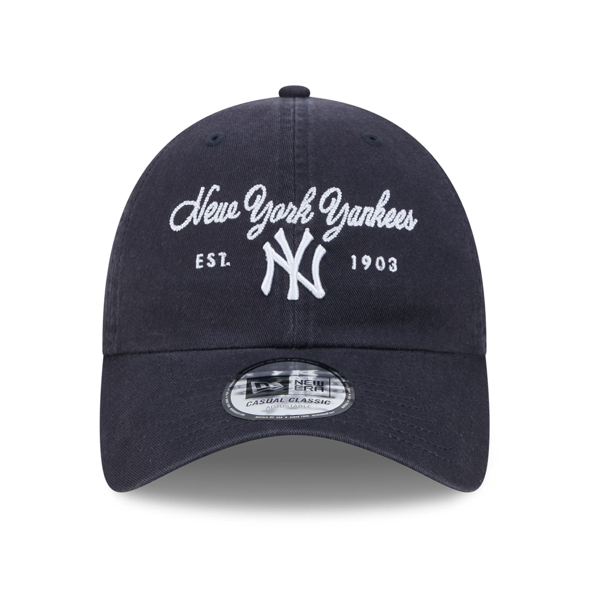Casquette New Era bleu marine pour femme, logo New York Yankees, style classique décontracté et ajustable