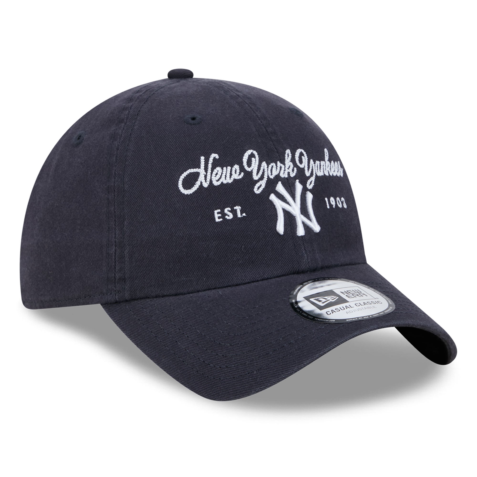 Casquette New Era bleu marine pour femme, logo New York Yankees, style classique décontracté et ajustable