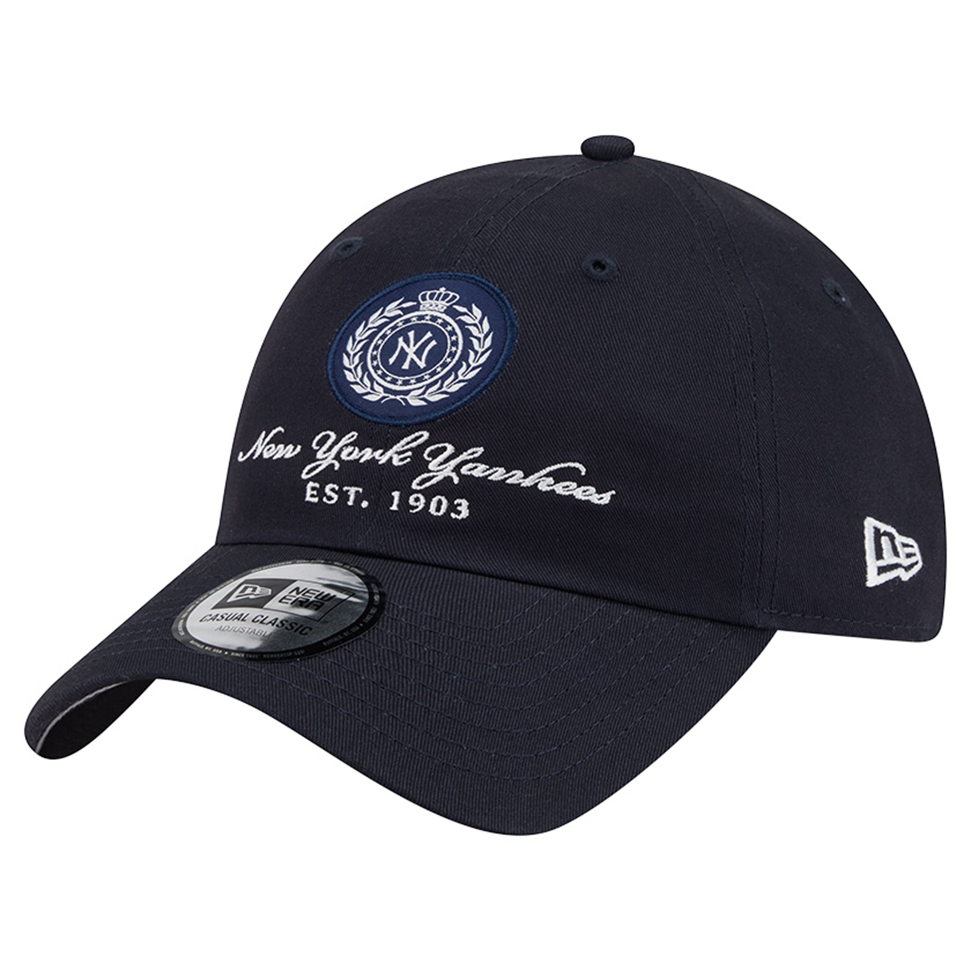 Women's New Era Navy New York Yankees Script Patch Casual Classic Adjustable Hat