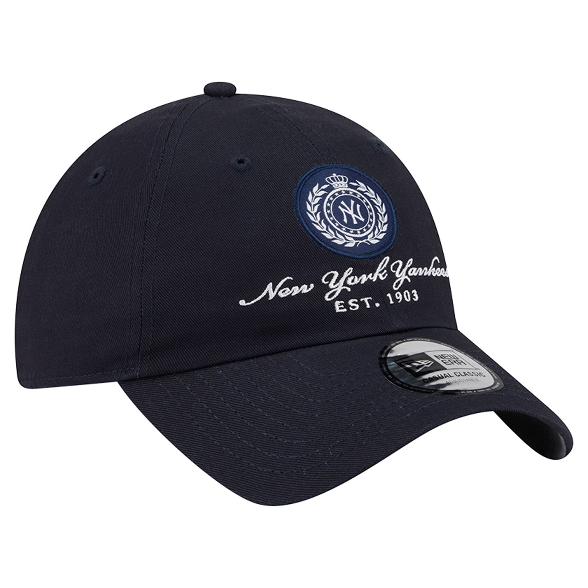 Women's New Era Navy New York Yankees Script Patch Casual Classic Adjustable Hat