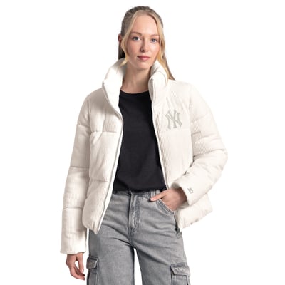  New York Yankees Starter Women's Double Score Bubble Full-Zip Jacket - Cream