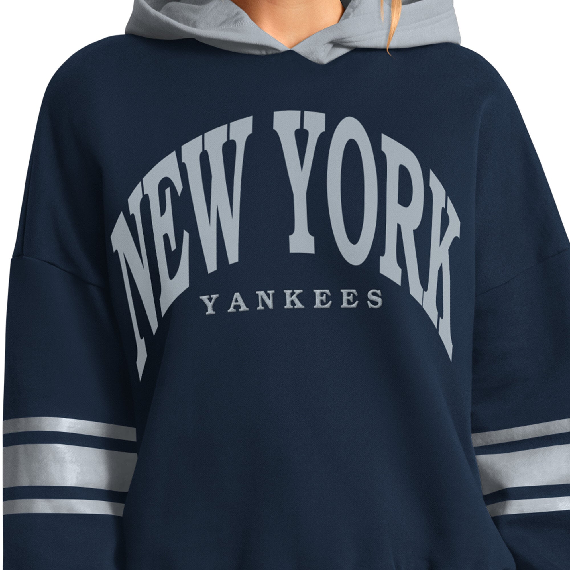 Sweat à capuche Starter bleu marine pour femme, New York Yankees, meilleur entraîneur