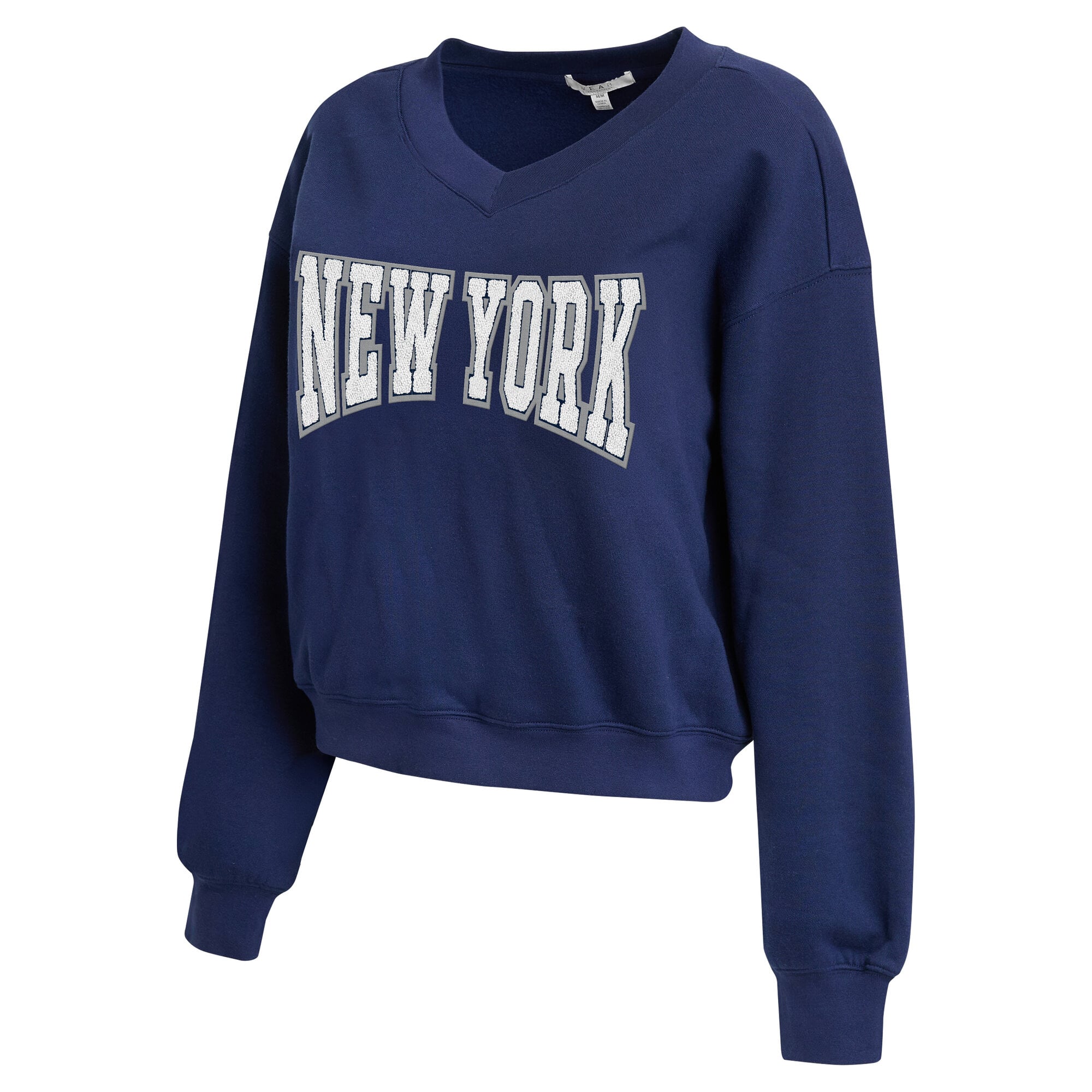 Women's WEAR by Erin Andrews Navy New York Yankees Fleece V-Neck Set