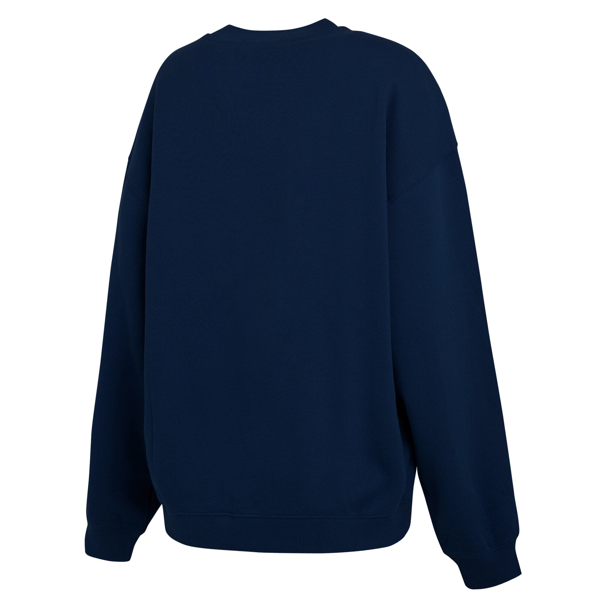 Women's WEAR by Erin Andrews Navy New York Yankees Oversized Team Fleece Sweatshirt