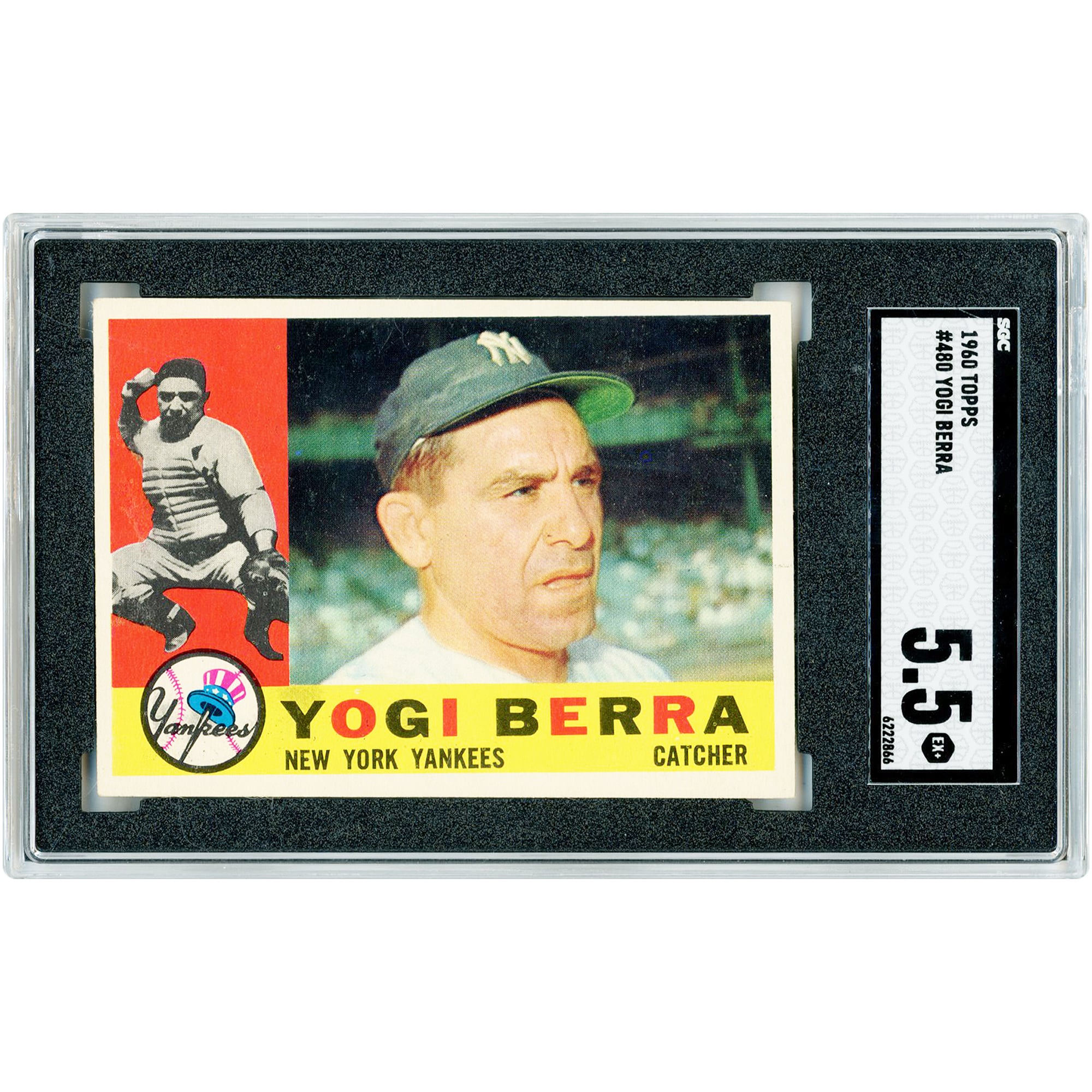 Yogi Berra New York Yankees 1960 Topps #480 SGC Authenticated 5.5 Card