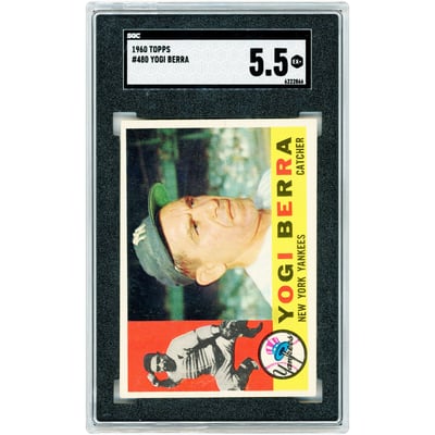 Yogi Berra New York Yankees 1960 Topps #480 SGC Authenticated 5.5 Card