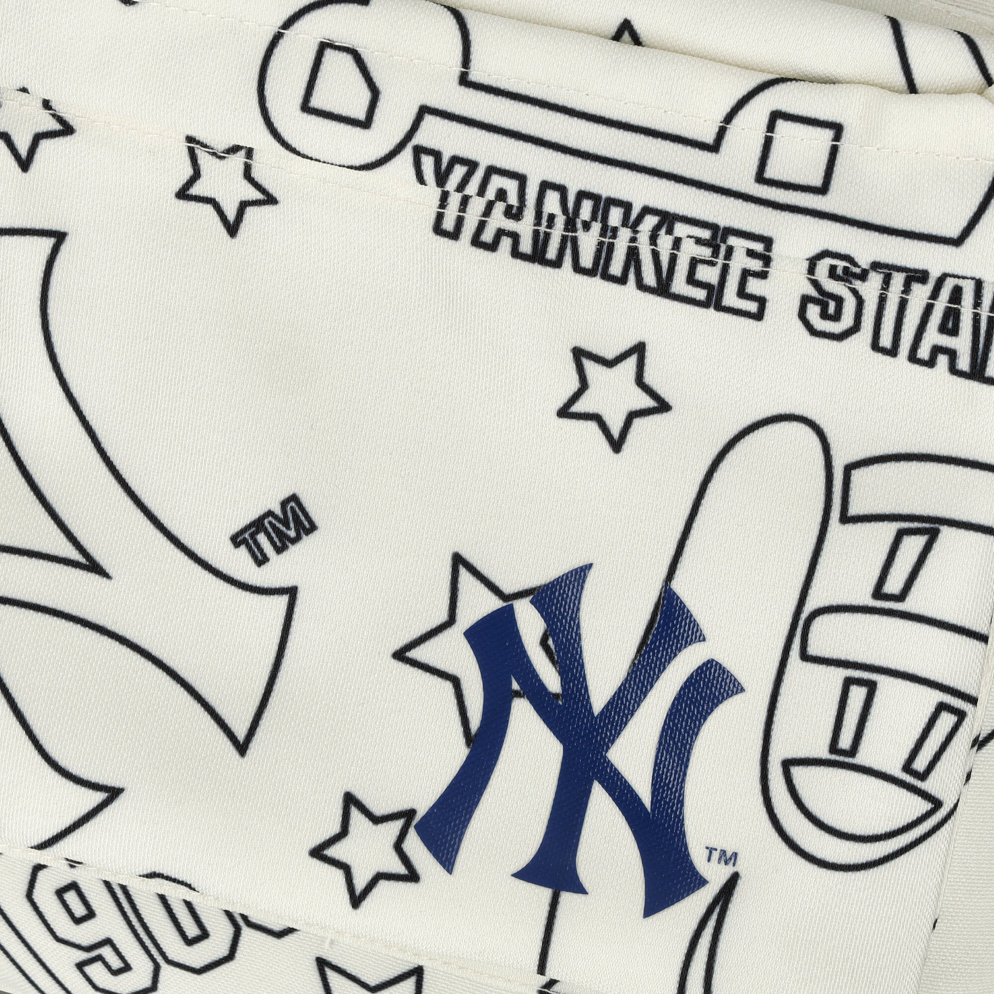 Sac à dos Bonderkage pour jeunes, couleur beige, motif New York Yankees