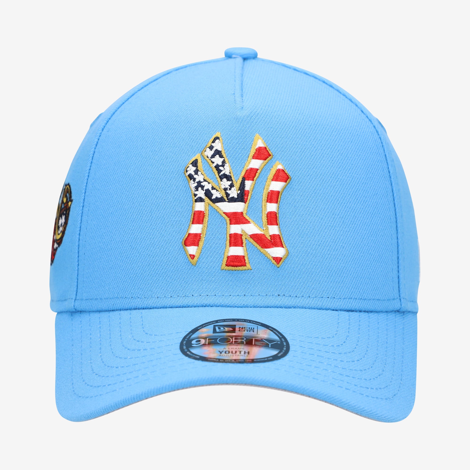 Youth New Era Light Blue New York Yankees Celebrate America's 250th 9FORTY A-Frame Adjustable Hat