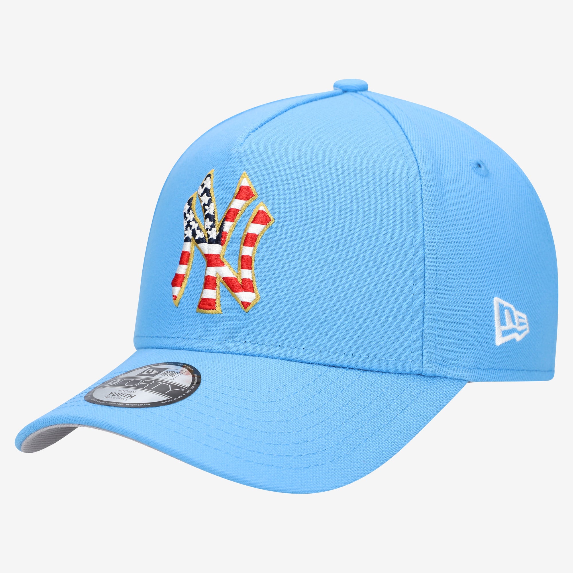 Youth New Era Light Blue New York Yankees Celebrate America's 250th 9FORTY A-Frame Adjustable Hat