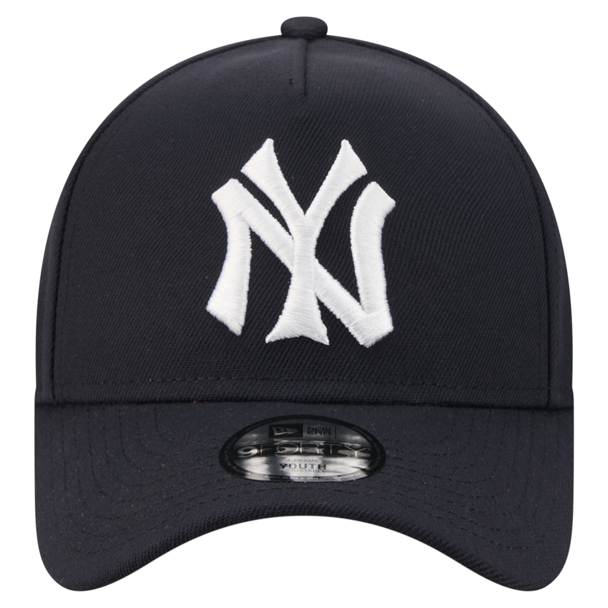 Casquette ajustable New Era 9FORTY A-Frame bleu marine New York Yankees, logo Cooperstown, pour jeunes
