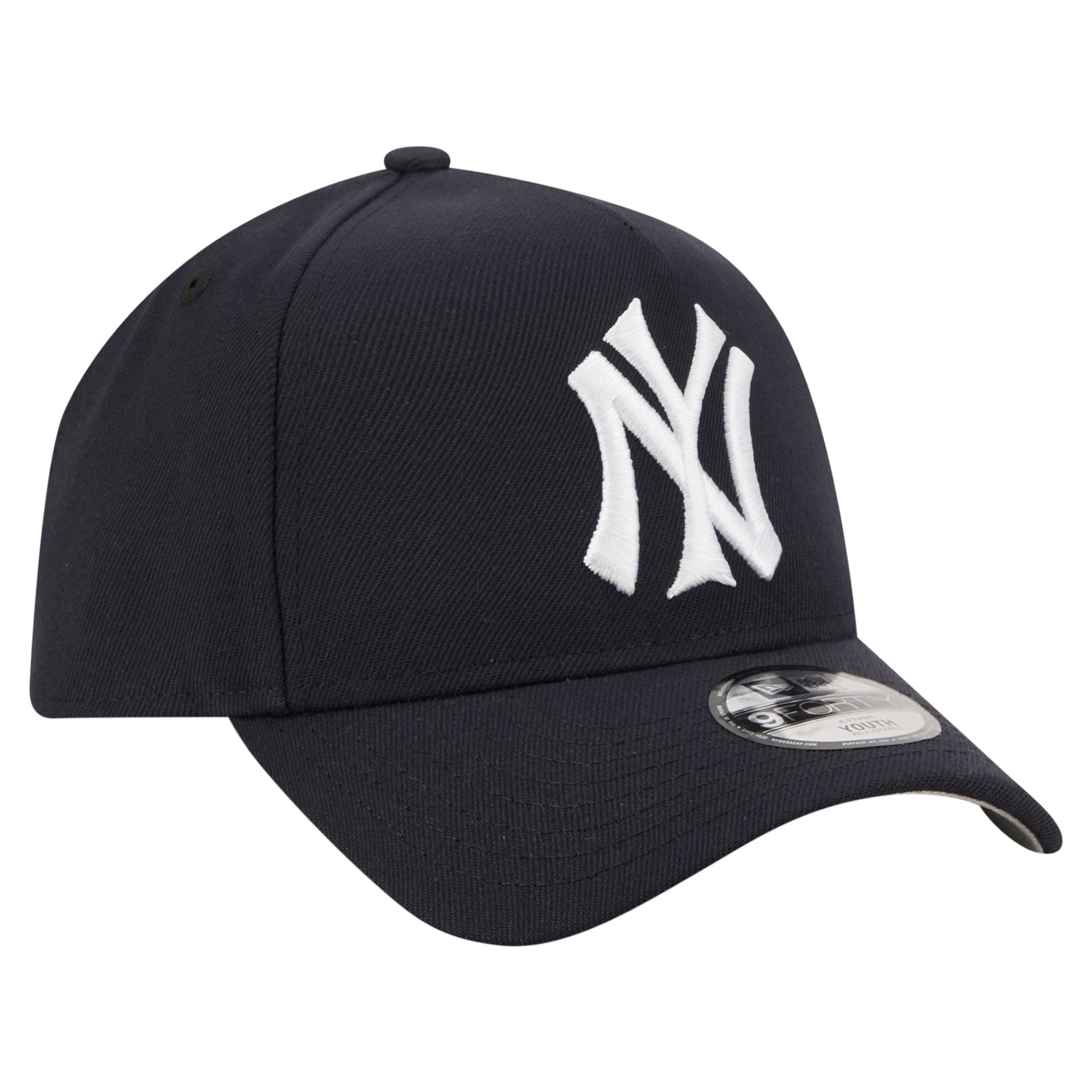 Casquette ajustable New Era 9FORTY A-Frame bleu marine New York Yankees, logo Cooperstown, pour jeunes