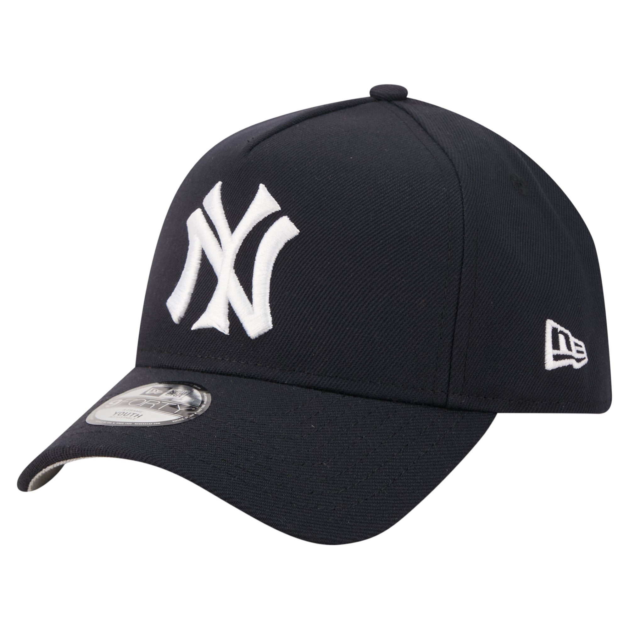 Casquette ajustable New Era 9FORTY A-Frame bleu marine New York Yankees, logo Cooperstown, pour jeunes