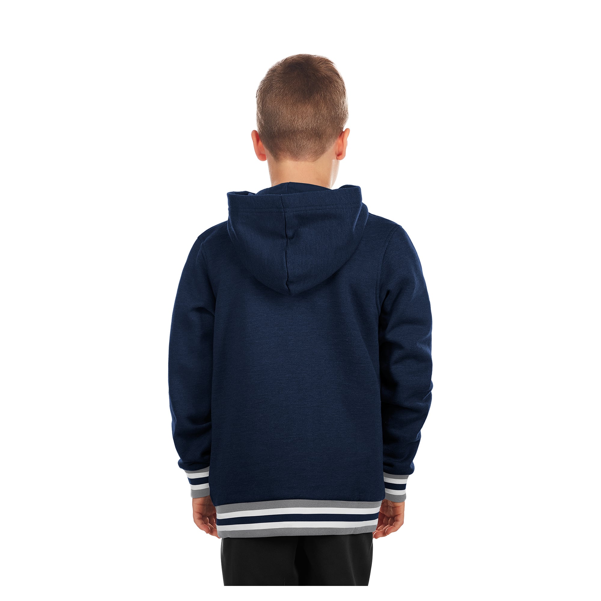 Youth New Era Navy York Yankees Knit Trim Pullover Hoodie