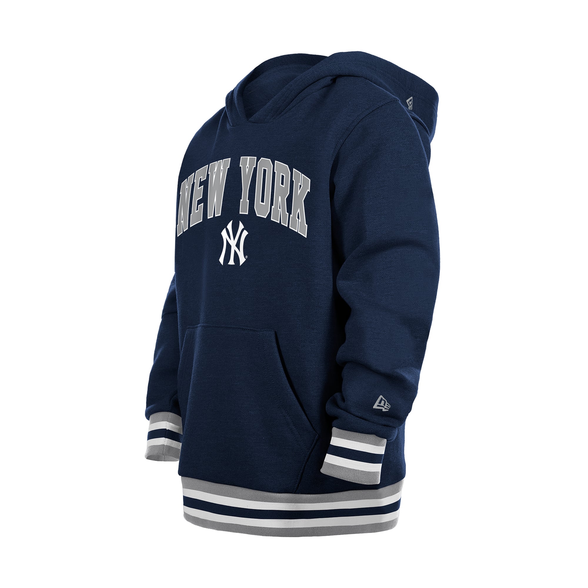 Youth New Era Navy York Yankees Knit Trim Pullover Hoodie
