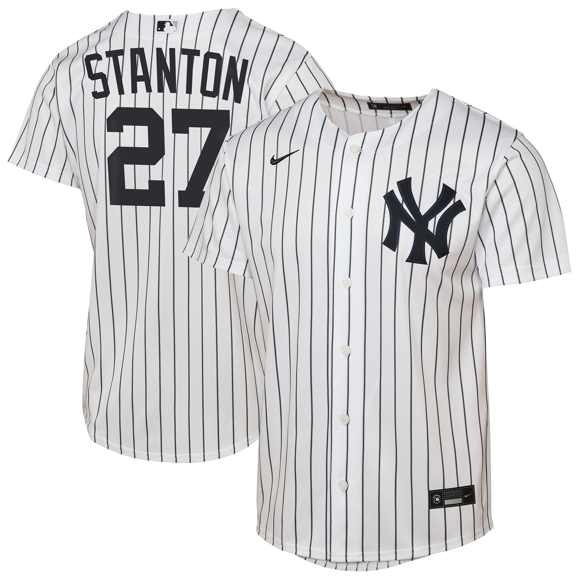 Maillot réplique domicile Nike Giancarlo Stanton blanc des Yankees de New York pour jeunes