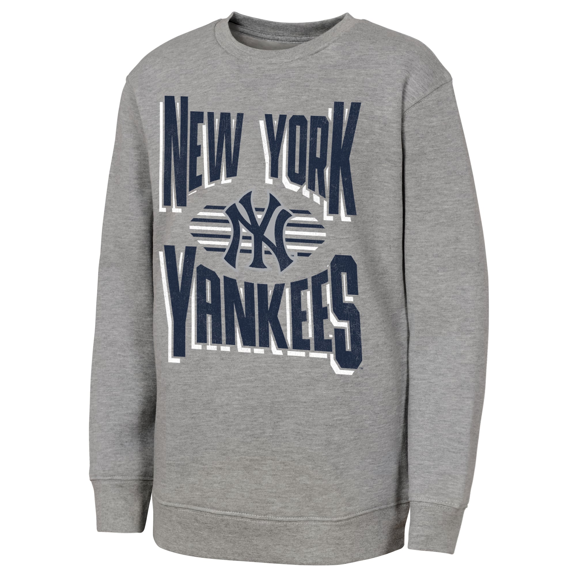 Sweat-shirt gris Jet Stream des Yankees de New York pour jeunes la marque Outerstuff