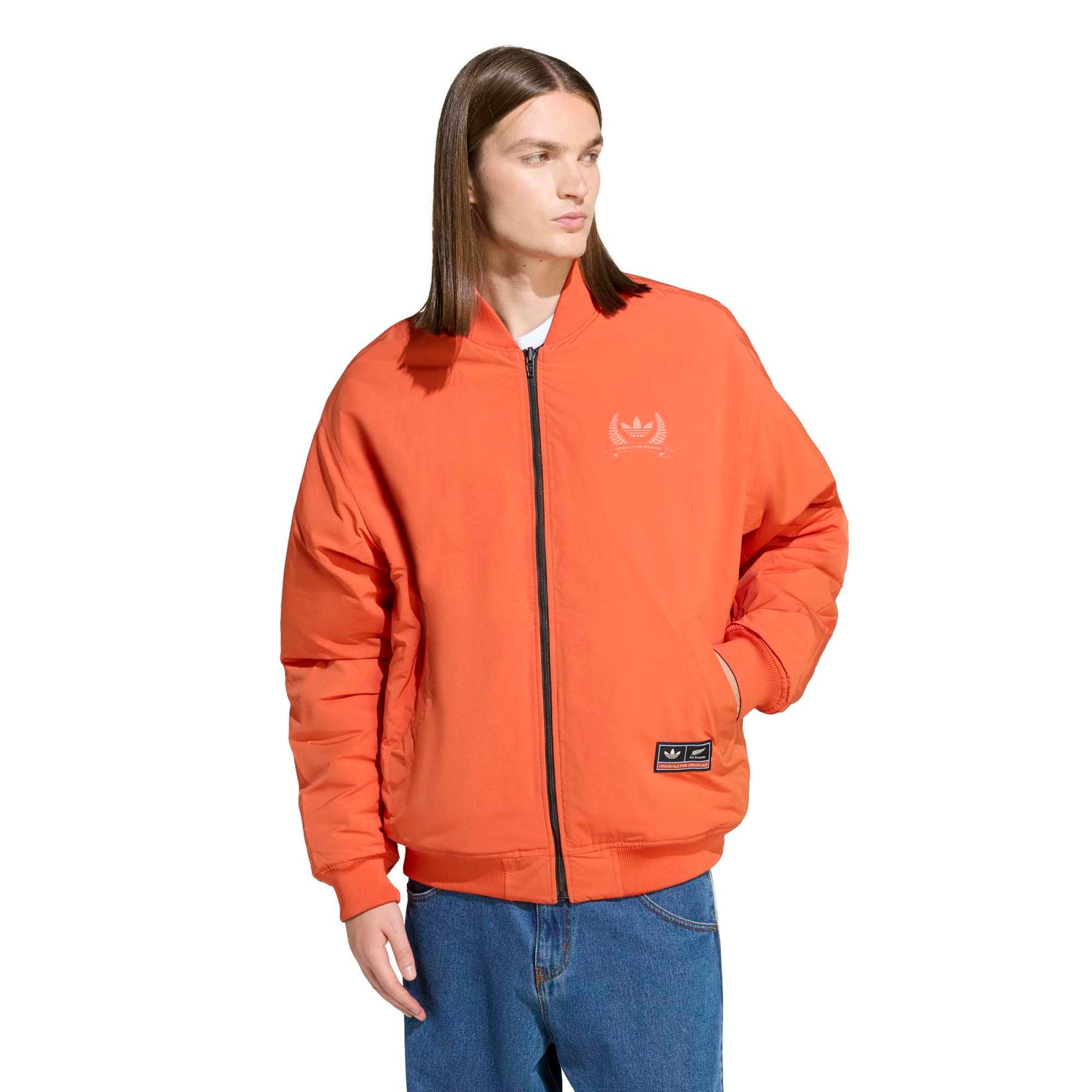 adidas adidas originals ボンバージャケット スタジャン ロゴ ゆる 